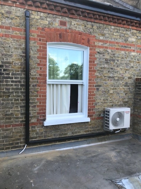 air conditioning unit outside window